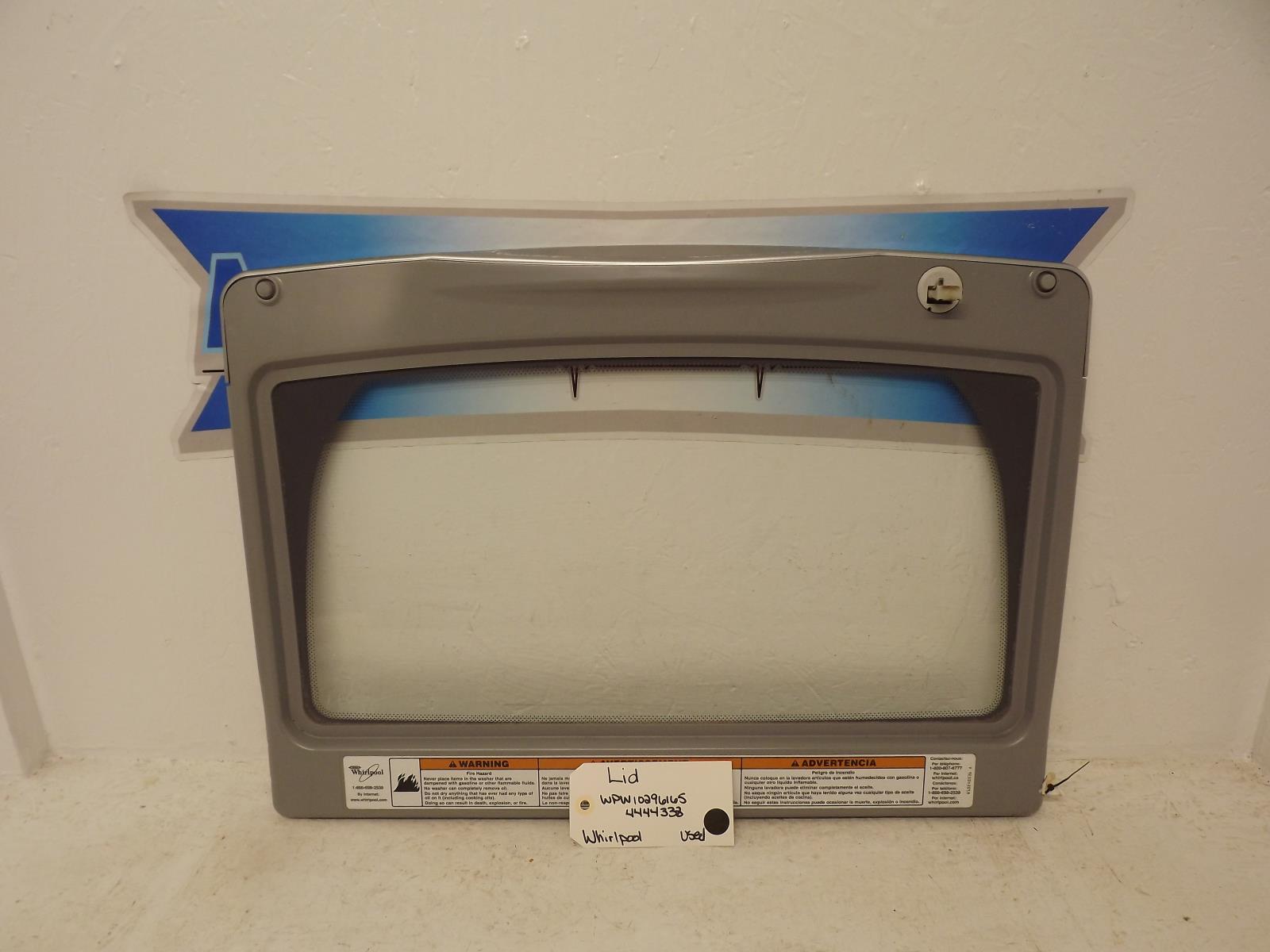 Whirlpool Washer WPW10296165 4444338 Lid Used Whirlpool Washer WPW10296165 4444338 Lid Used